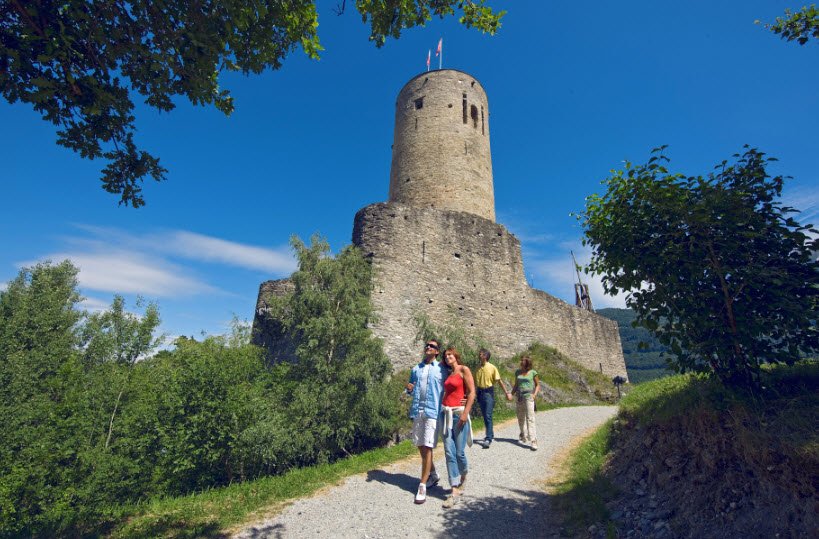 La Bâtiaz Castle, Martigny, Switzerland, Switzerland